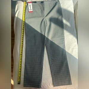 Hilary Radley Women Gray Patterned Dress Pants